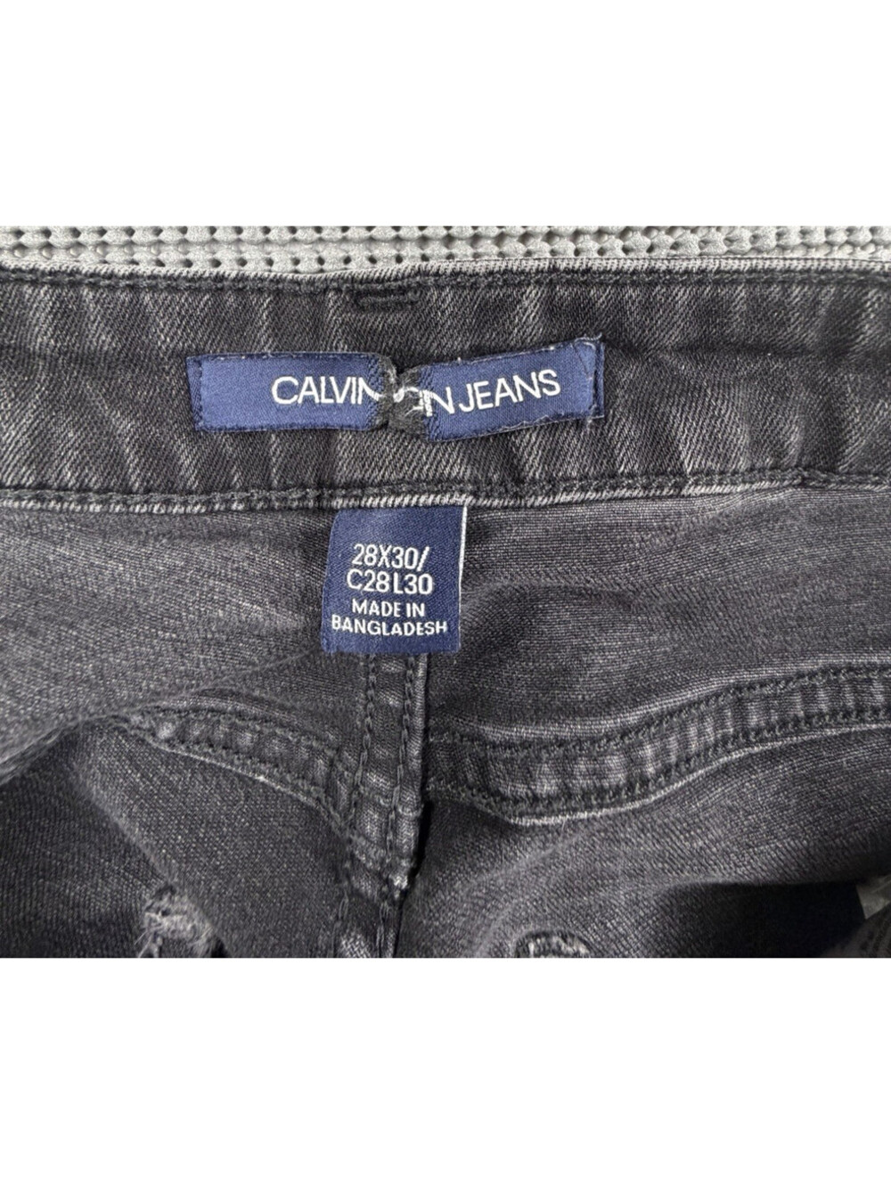 Calvin Klein Jeans Washed Faded Black Skinny Denim Pants Size 28x30 (C28 L30) - Picture 5 of 9